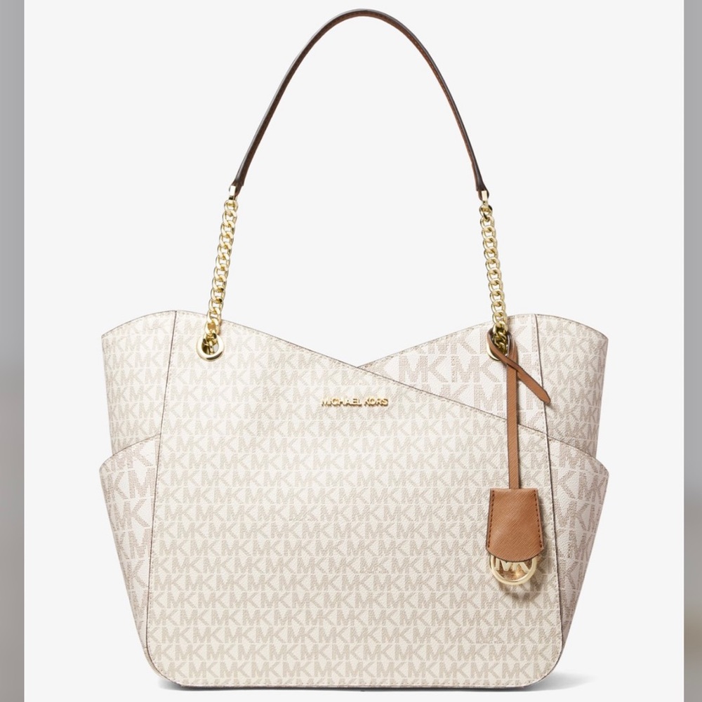 NEW! Michael Kors Jet Set Large Logo Shoulder Bag - Retails $558